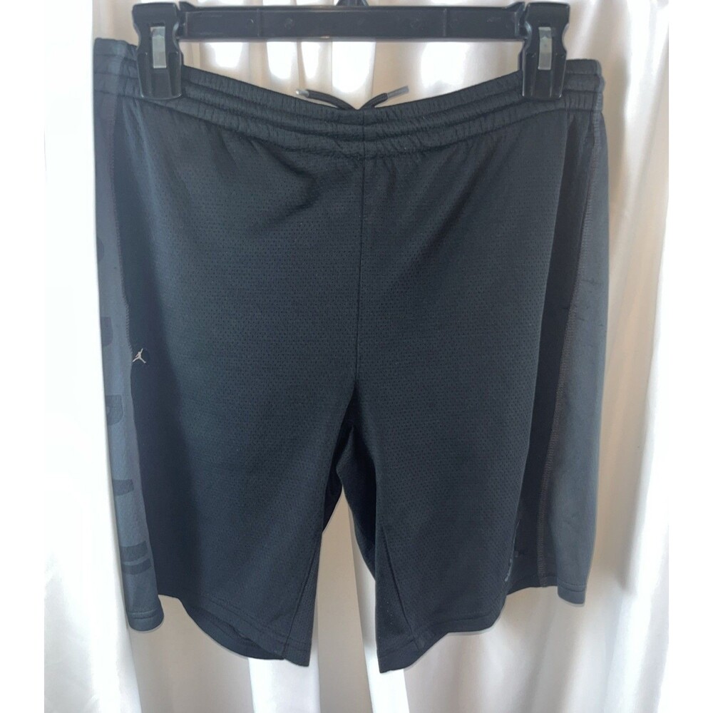 Jordan Nuke Dri-Fit Black Athletic Training Juniors Shorts Size L Basketball